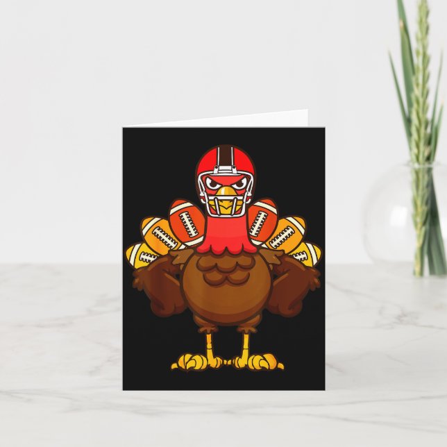 Cool Thanksgiving Football Shirt _ Gobble Player T Card (Front)