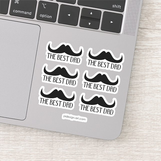 Cool The best Dad Black Moustache Father's Day (Detail)