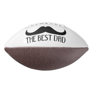Cool The best Dad Black Moustache Father's Day Football