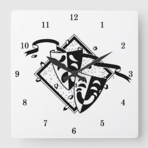 Cool Theatre Symbols Wall Clock