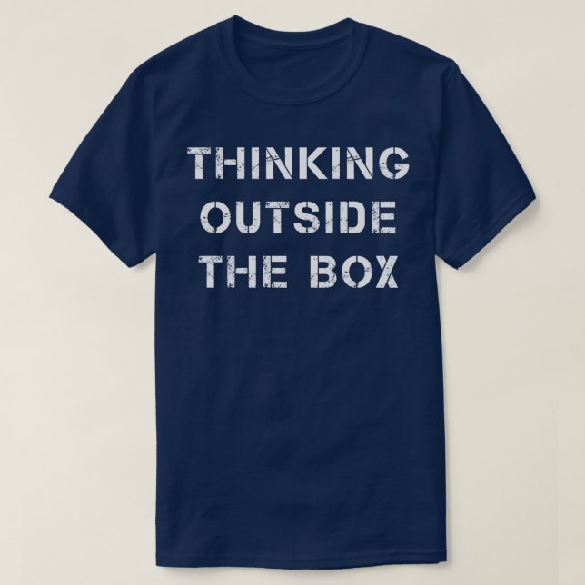Cool thinking outside the box secret nerd gift T-Shirt (Design Front)