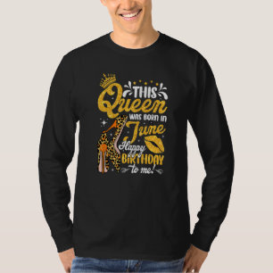 Cool This Queen Was Born In June Leopard High Heel T-Shirt