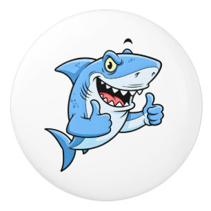 Cool Thumbs Up Shark Ceramic Knob