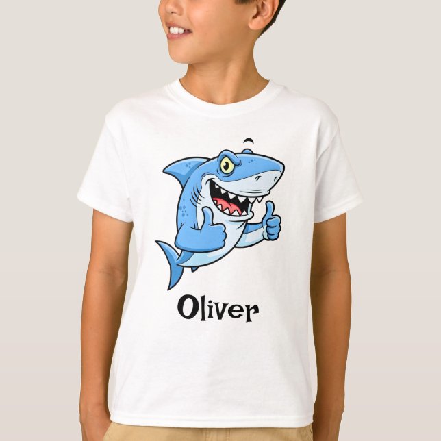 Cool Thumbs Up Shark T-Shirt (Front)