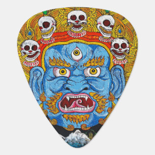 Cool tibetan thangka god mandala tattoo art guitar pick