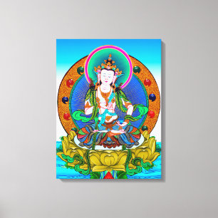 Cool tibetan thangka Vajrasattva tattoo mandala Canvas Print