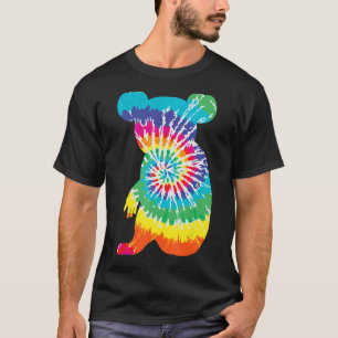 Cool Tie Dye Koala Rainbow Print Animal Hippie   T-Shirt