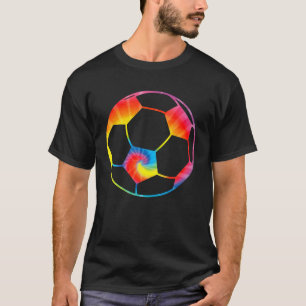 Cool Tie Dye Soccer Ball Funny Coloured Football P T-Shirt