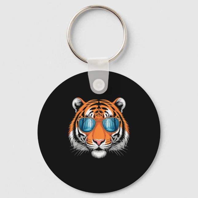 Cool Tiger Costume For Men Women Kids Pattern Tige Keychain (Front)