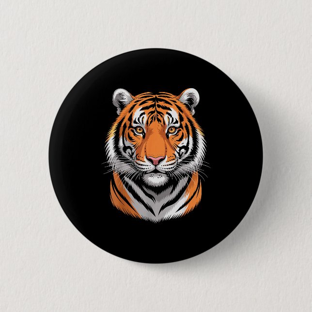 Cool Tiger Design For Men Women Siberian Tiger Lov 2 Inch Round Button (Front)