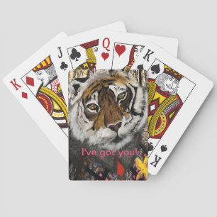 Cool Tiger, Editable Text  Playing Cards