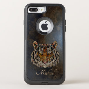 Cool Tiger Head, Leather  OtterBox Commuter iPhone 8 Plus/7 Plus Case