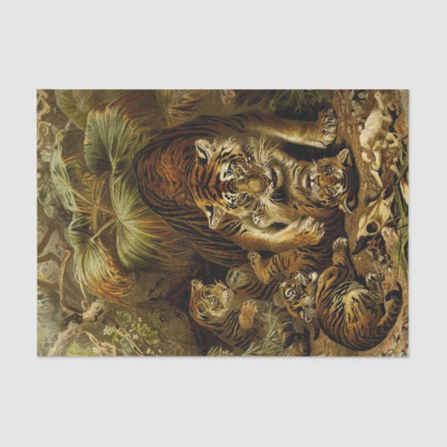 cool tiger lovers decoupage crafting lovers tissue paper (Front)
