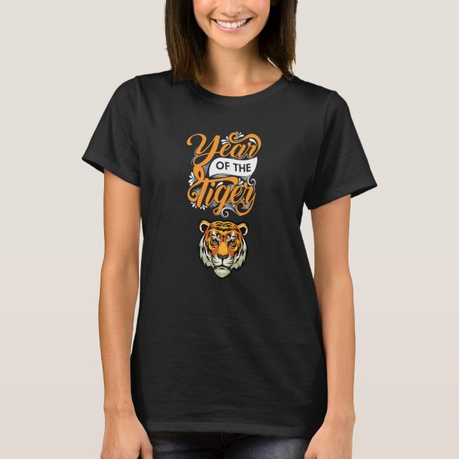 Cool Tiger Purple Sunglasses Tiger Face Year Of Th T-Shirt (Front)