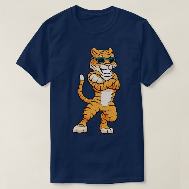 Cool tiger with sunglasses T-Shirt (Design Front)