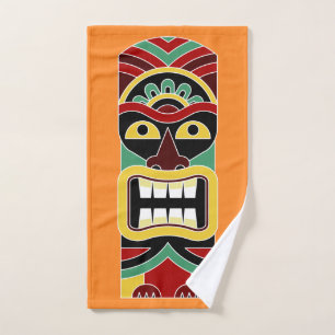 Cool Tiki Totem custom colour hand towel 2