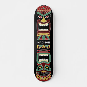 Cool Tiki Totem custom name Skateboard