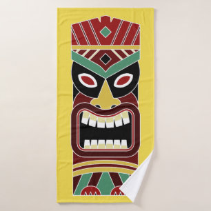 Cool Tiki Totem de bain personnalisé couleur servi