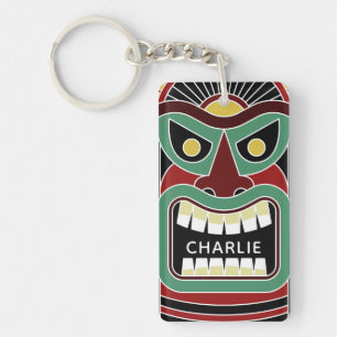 Cool Tiki Totem nom personnalisé porte - clé
