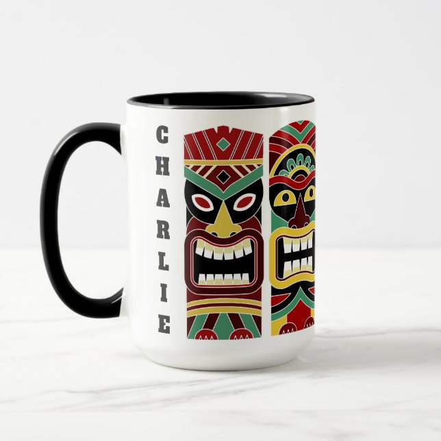 Cool Tiki Totems custom name mugs (Left)