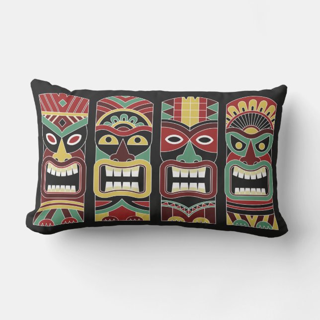 Cool Tiki Totems lance des oreillers (Recto)