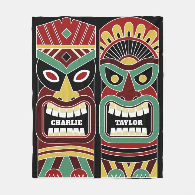 Cool Tiki Totems personnalisés noms couvertures en (Devant)