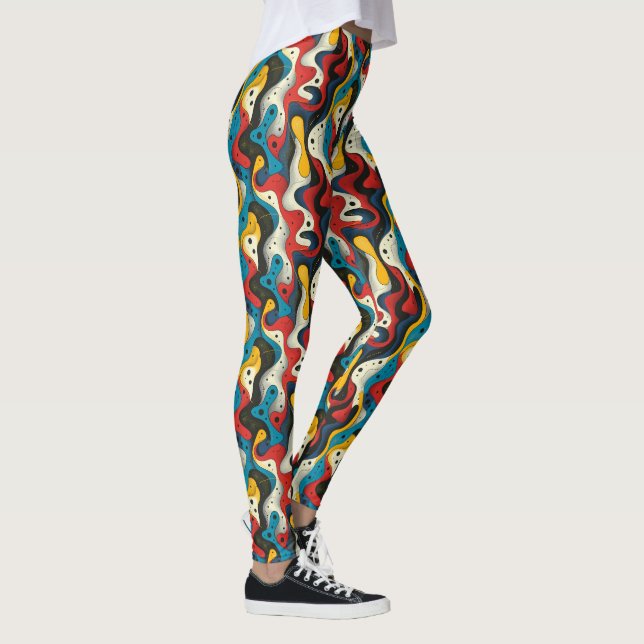 Cool tiled abstract pattern Leggings  (Right)