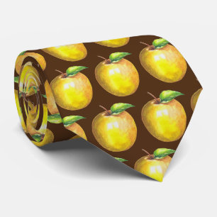 Cool tiled apple pattern fruit neck tie