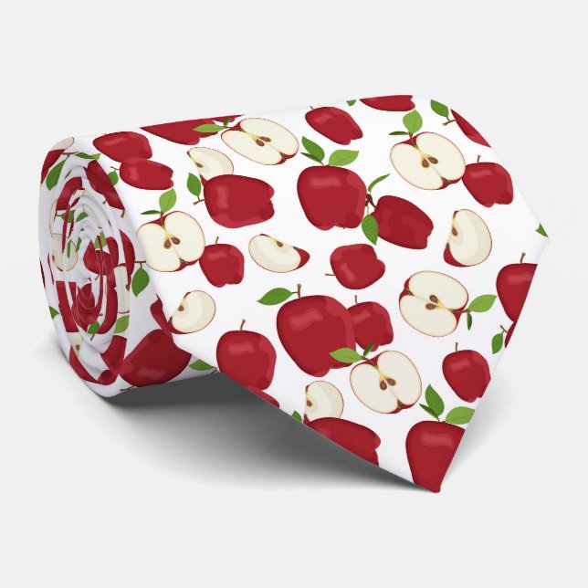cool tiled apple pattern fruit tie (Rolled)