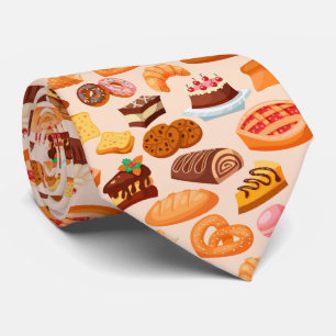 cool tiled bakery pattern tie