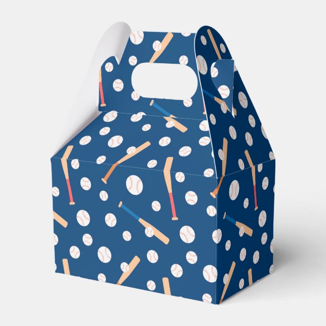 cool tiled baseball sports pattern party  favor box (Front Side)