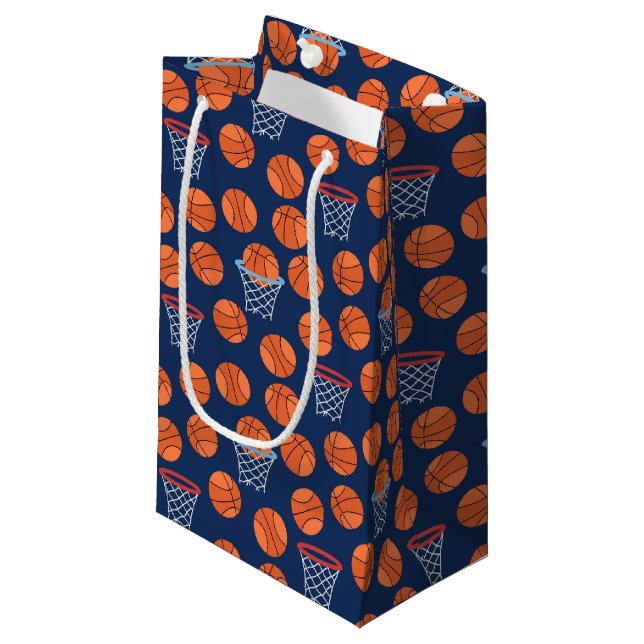 cool tiled basketball sports pattern  small gift bag (Front Angled)