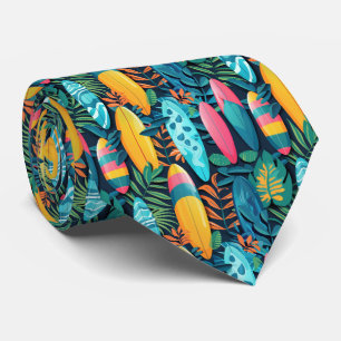 Cool tiled beach surfboards  tie