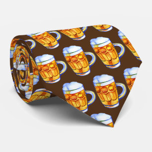 Cool tiled beer pattern tie