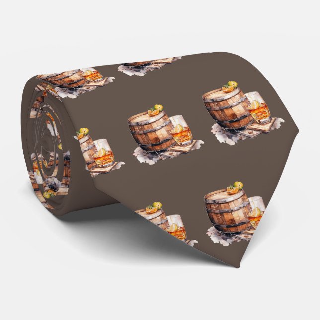 Cool tiled bourbon pattern tie (Rolled)