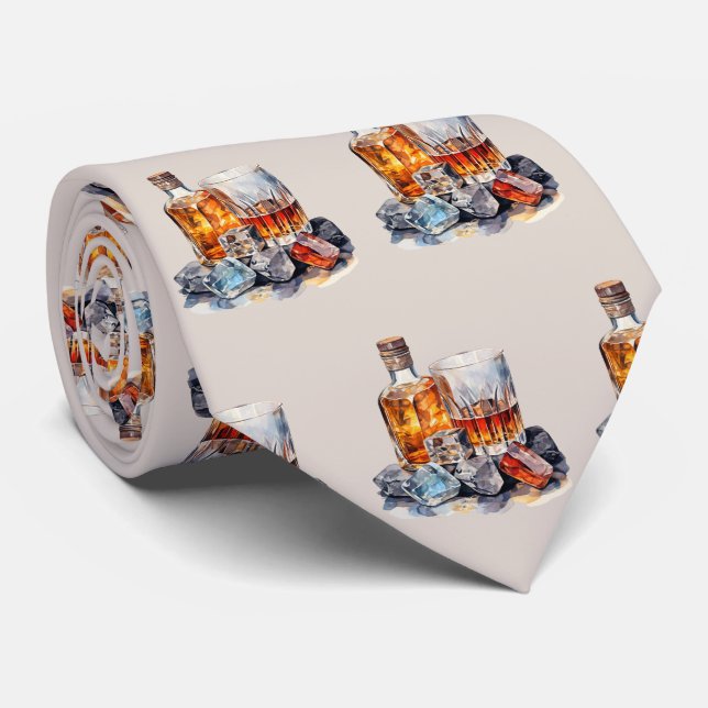 Cool tiled bourbon pattern  tie (Rolled)