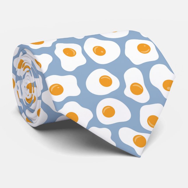 cool tiled breakfast egg pattern  tie (Rolled)
