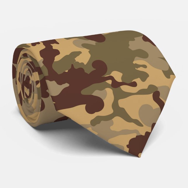 cool tiled camo pattern  tie (Rolled)