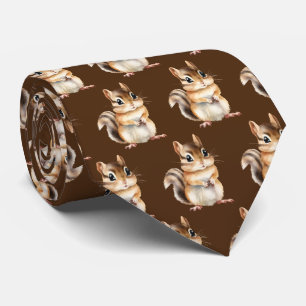 Cool tiled chipmunk pattern tie
