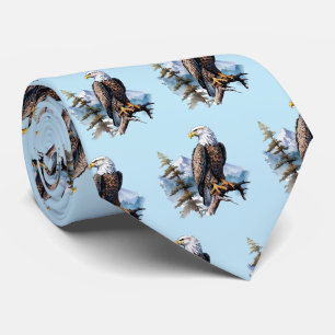 Cool tiled eagle pattern tie