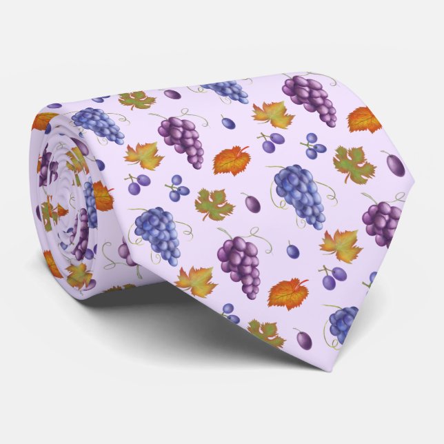 cool tiled grape pattern fruit  tie (Rolled)
