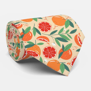 cool tiled grapefruit pattern tie