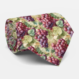 Cool tiled grapes pattern fruit  tie