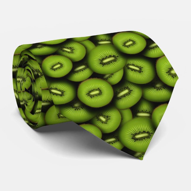 Cool tiled kiwi pattern fruit tie (Rolled)