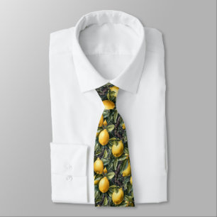 Cool tiled lemon fruit pattern tie