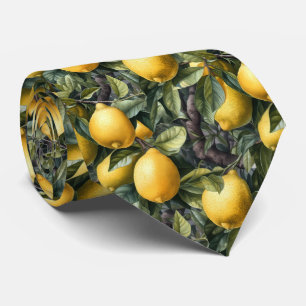 Cool tiled lemon fruit pattern tie