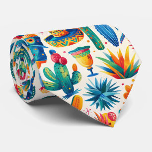 Cool tiled Mexican pattern Tie