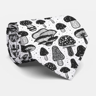 cool tiled mushroom pattern tie