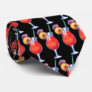 Cool tiled pattern cocktail bartender  tie