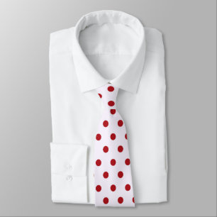 cool tiled red white polka dot tiled pattern tie